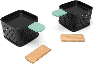 Cécoa - Lot de 2 Raclettes à la Bougie - Fromage fondu en 2 Minutes - Sans Électricité - Format Compact - Motifs - Raclette Originale - Facile à Utiliser et à Ranger - Couleur Aléatoire (Motif 2)