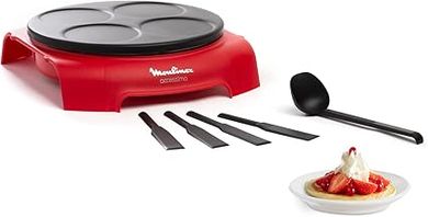 Moulinex 4-Pancake Crepe Maker with Non-Stick Surface
