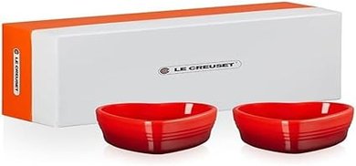 Le Creuset Heart-Shaped Ramekins (2-Pack, 350ml, Cherry Red)