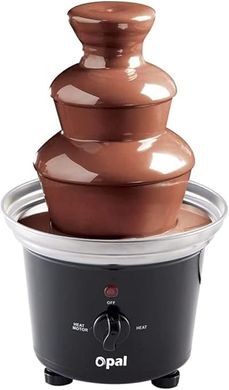 Fontaine à chocolat Opal : ensemble fondue électrique 3 étages inox (500ml, 90W)
