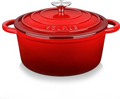 Cocotte en fonte émaillée 24cm, antiadhésive, induction, 4L
