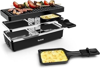 Tefal Appareil à raclette grill, 2 personnes, Format modulable, Prise intégrée pour brancher d