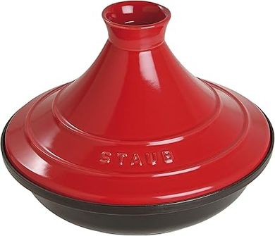 STAUB Cherry 28cm Cast Iron Tagine with Ceramic Lid
