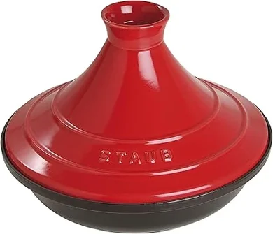 STAUB Cherry 28cm Cast Iron Tagine with Ceramic Lid