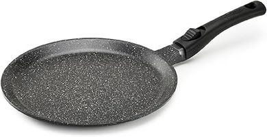 Crêpière Premium Fonte Aluminium 28cm, Antiadhésive, Manche Amovible
