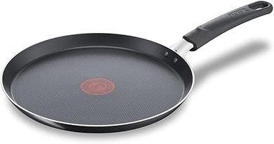 Tefal Day By Day On Poêle à crêpe 25 cm, Non induction, Revêtement antiadhésif, Fonction Thermo-Signal, Fabriqué en France B56410AZ, Noir