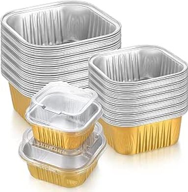 Moule à muffins en aluminium avec couvercles (30 pcs)
