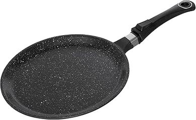 Pradel Excellence 28cm crêpe pan: stone-effect aluminum, antique handle.
